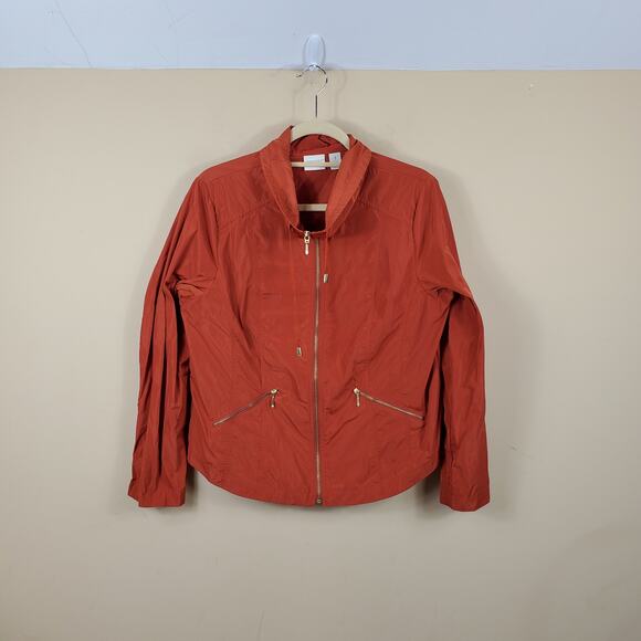 Chico Zenergy Paneled Zipper Jacket Size 1/M - Picture 1 of 12